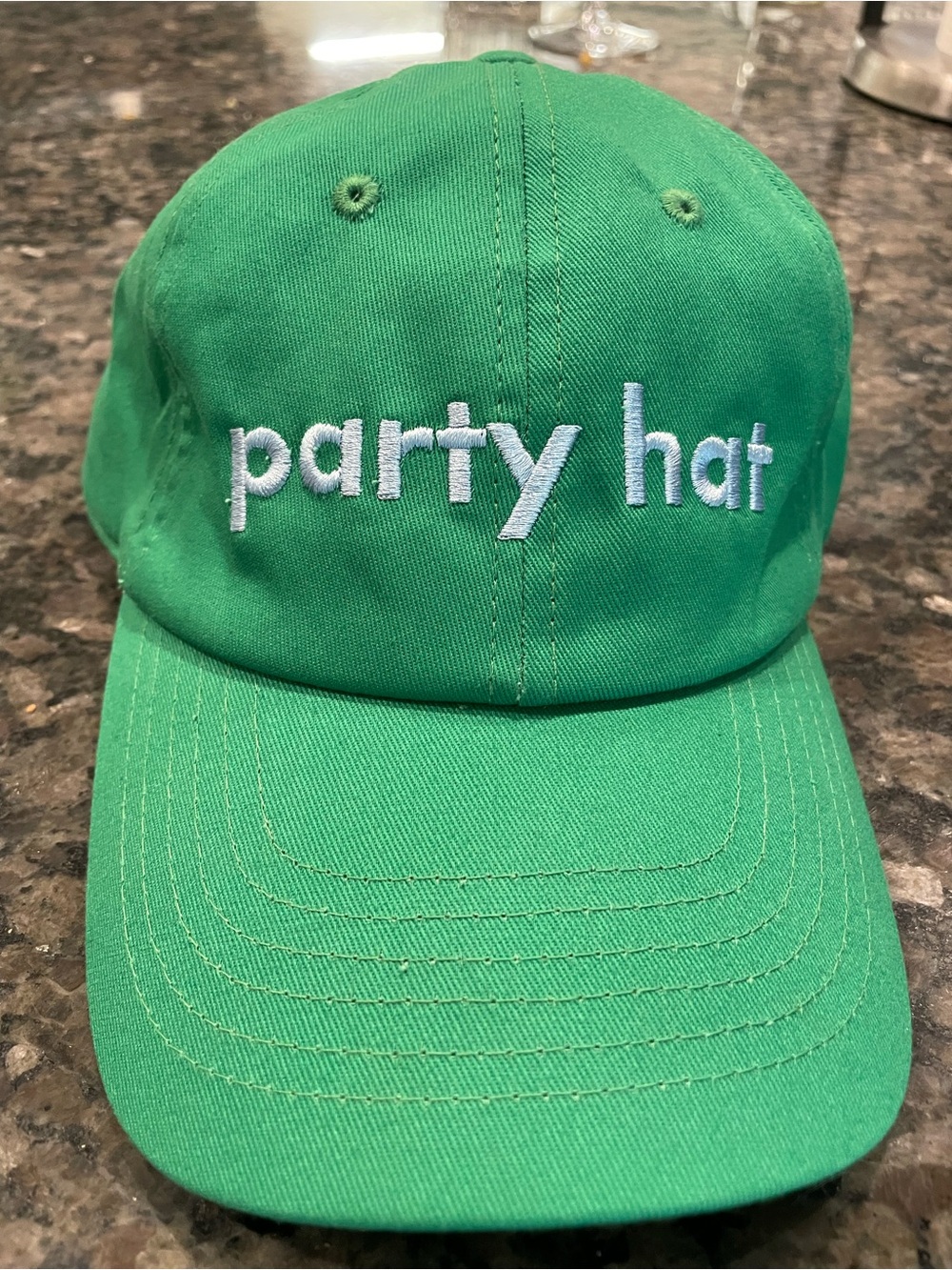 kate spade x Target green "party hat" Embroidered Baseball Cap. Adorable!
